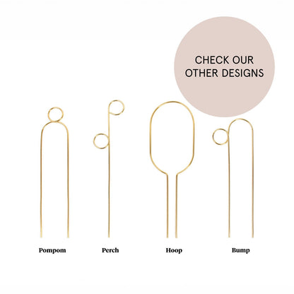 Perch Gold Mini Plant Stake from rust-proof metal