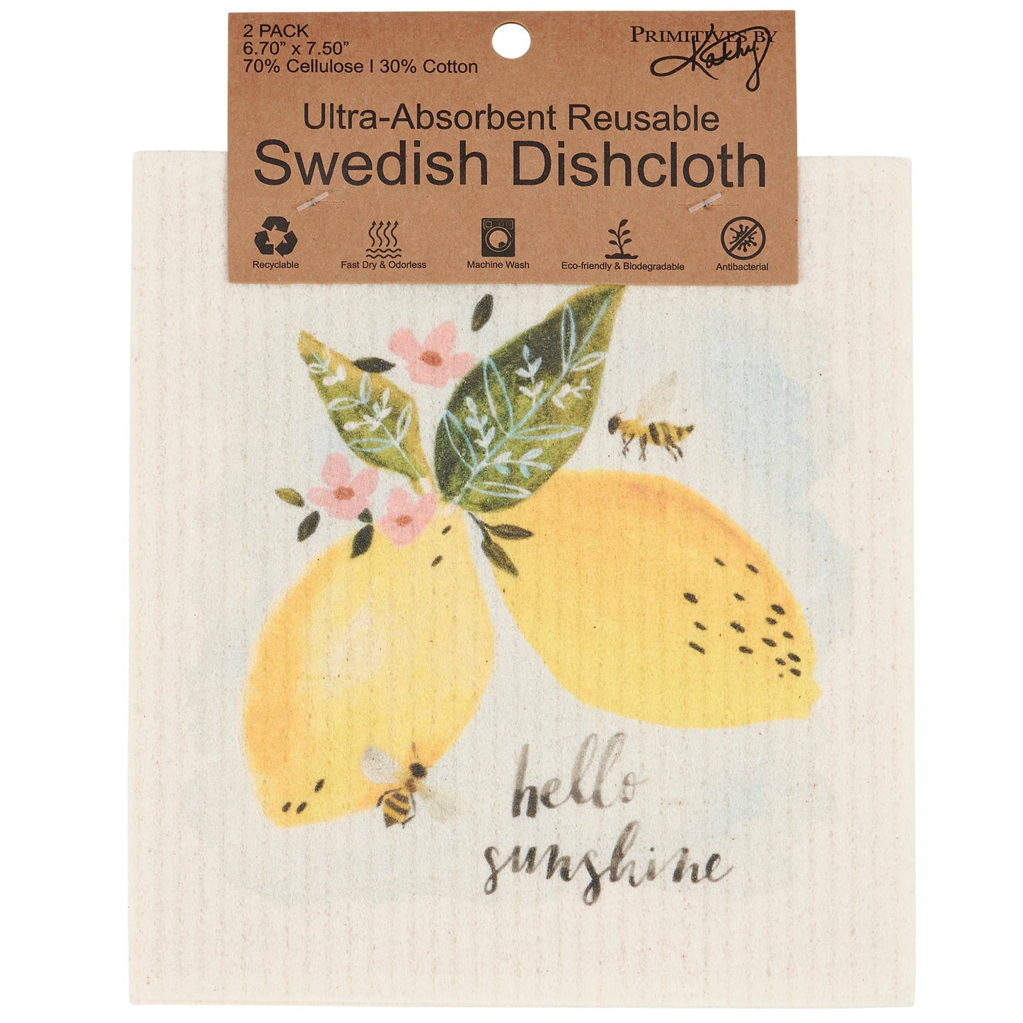 Lemon Swedish Dishcloth Set