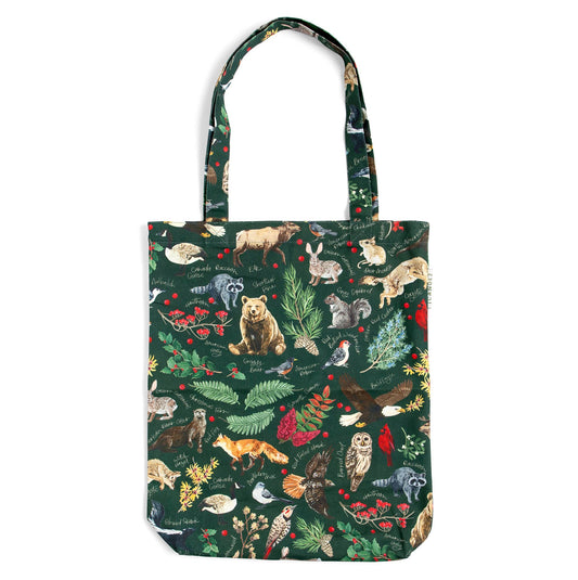 Winter Flora & Fauna Canvas Tote Bag