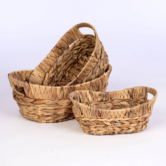 Oval Hyacinth Wire Tub