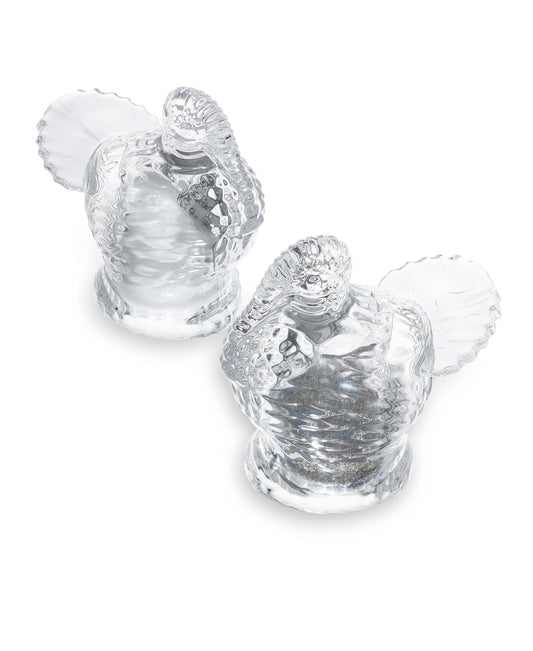 PAIR Harvest Turkey Crystal Salt & Pepper Shakers PAIR