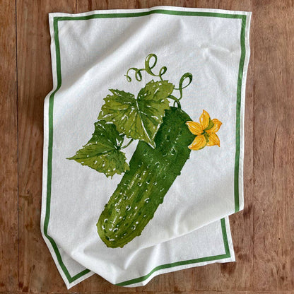 Pickling Cucumber Floursack Kitchen Towel S/2