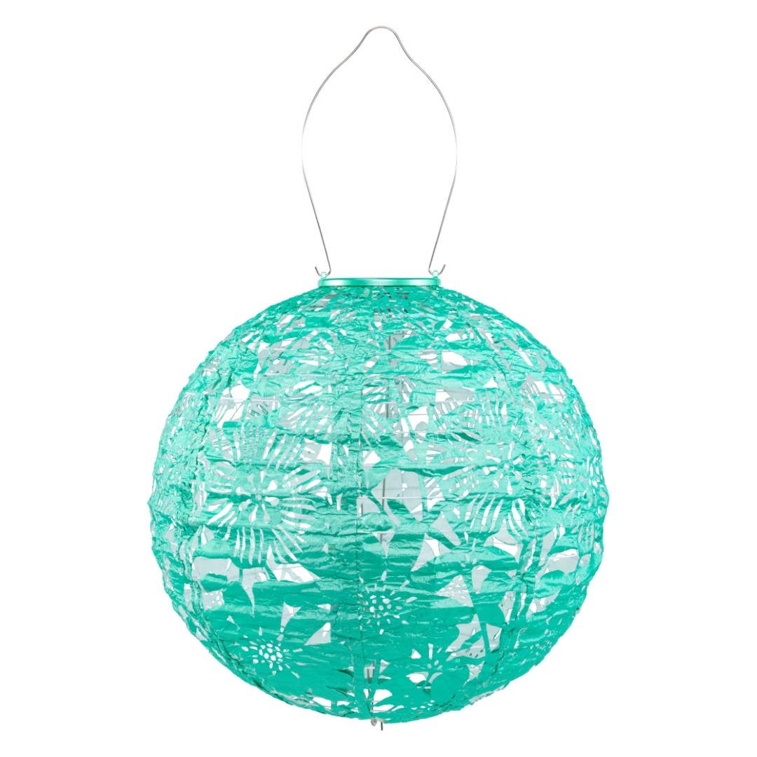 Stella Sunflower 12" Globe Solar Lantern - Jelly Mint