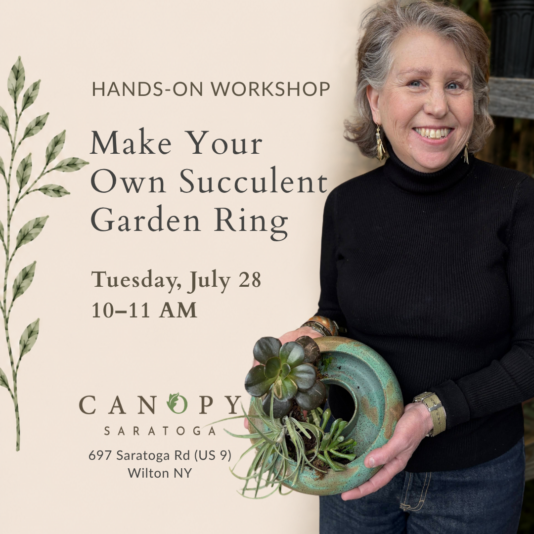 Plant Your Own Garden Ring Workshop @ Canopy - Tues July 28 10-11 AM