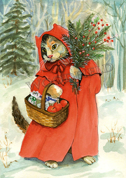 #758 - Red Cloak Notecard