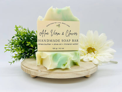 Aloe Vera Clover Handmade Soap Bar (Vegan)