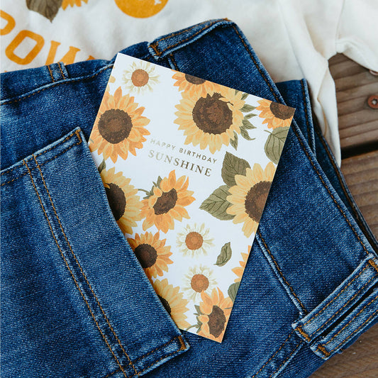 Happy Birthday Sunshine Sunflower Greeting Card