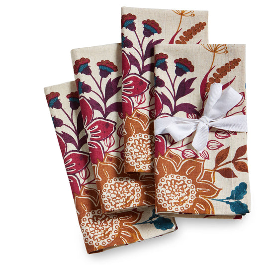 Autumn Bloom Napkin Set of 4