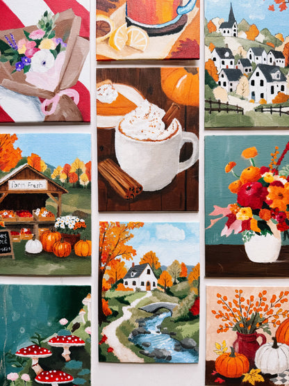 Autumn Cottage Mini Paint By Number