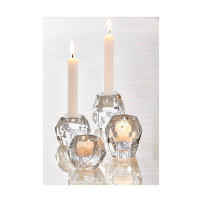 Geo Reversible Holder Small and Large Clear Glass Everyday