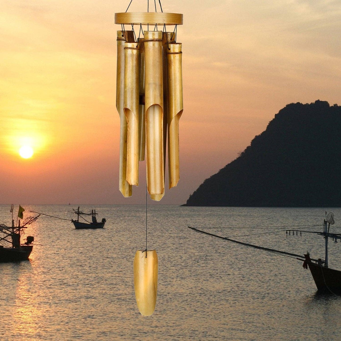 Ring Bamboo Chime - Large, Natural