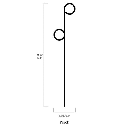 Perch Gold Mini Plant Stake from rust-proof metal