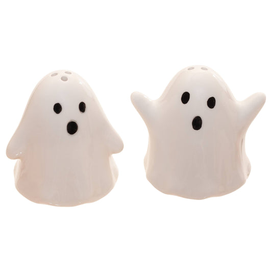 Ghostly Ceramic Salt and Pepper Shaker Set