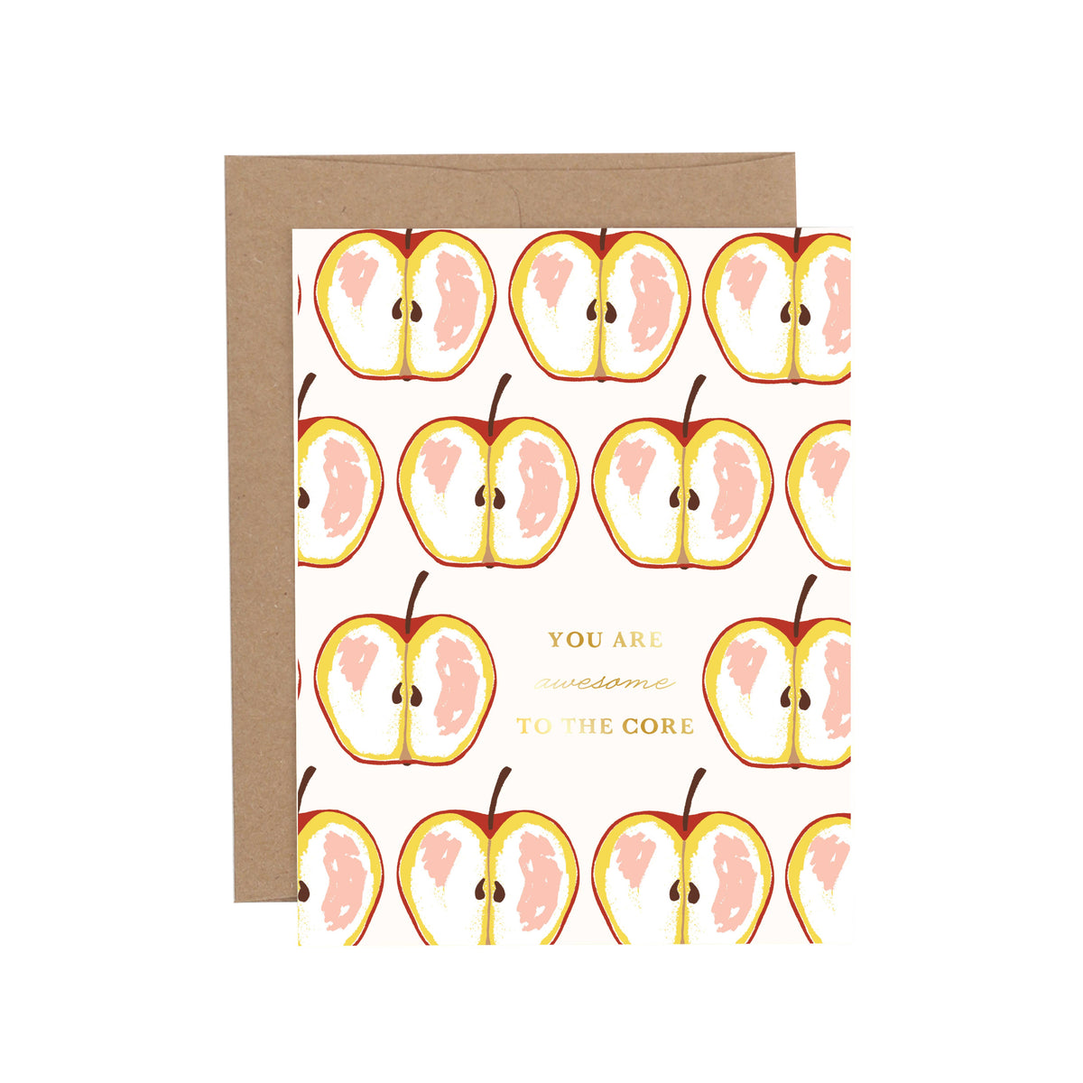 Awesome to the Core Apple Greeting Card