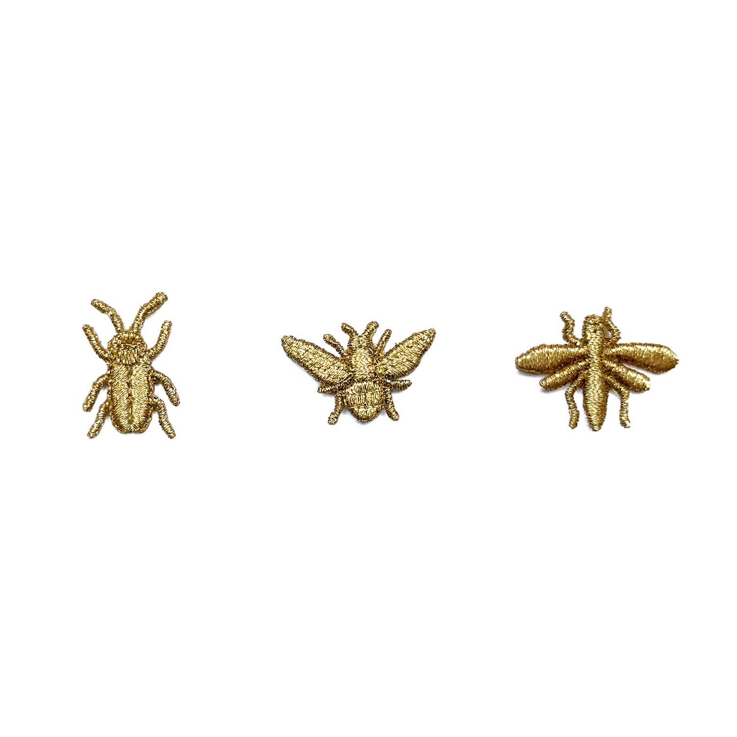 Golden Embroidered Brooches