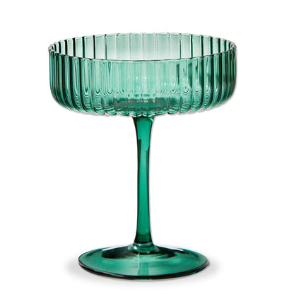 Gramercy Fluted Coupe Glass Spruce Everyday, Christmas