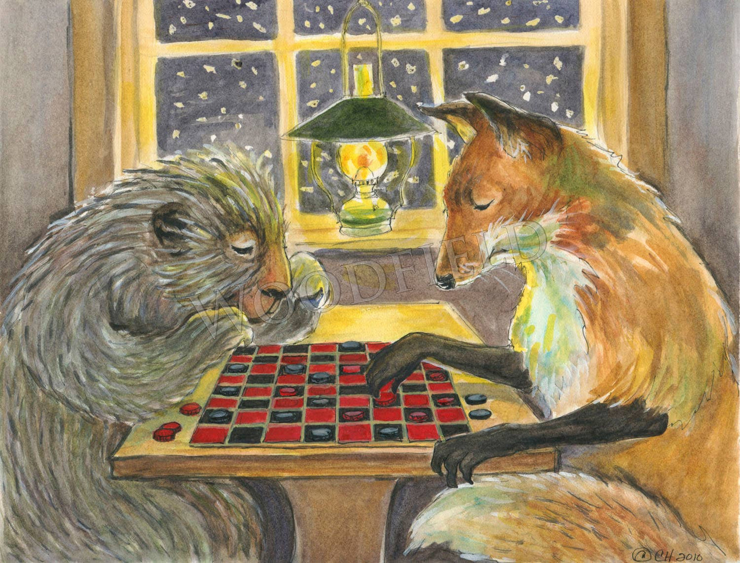 #748 - Playing Checkers Notecard