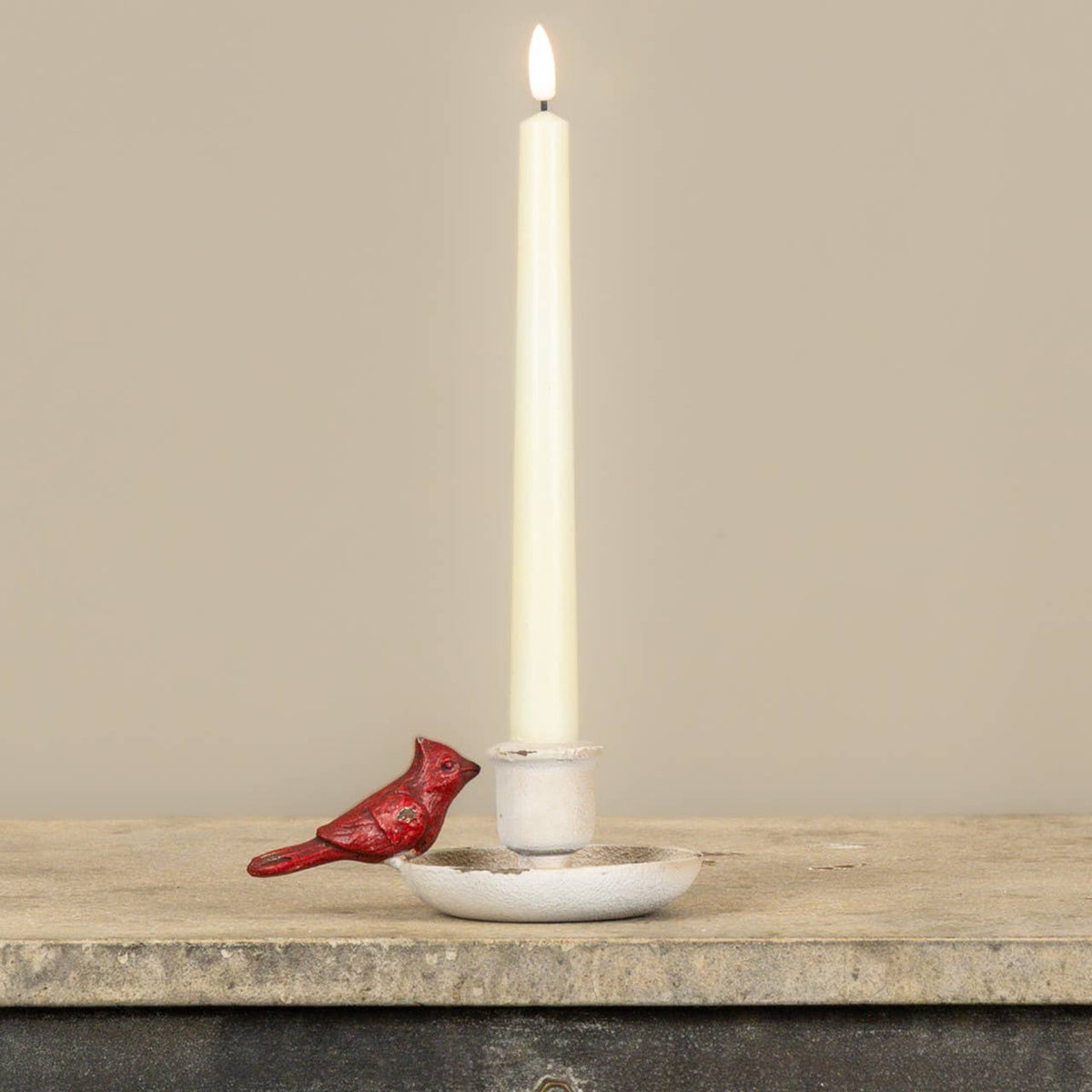 CARDINAL TAPER CANDLE HOLDER