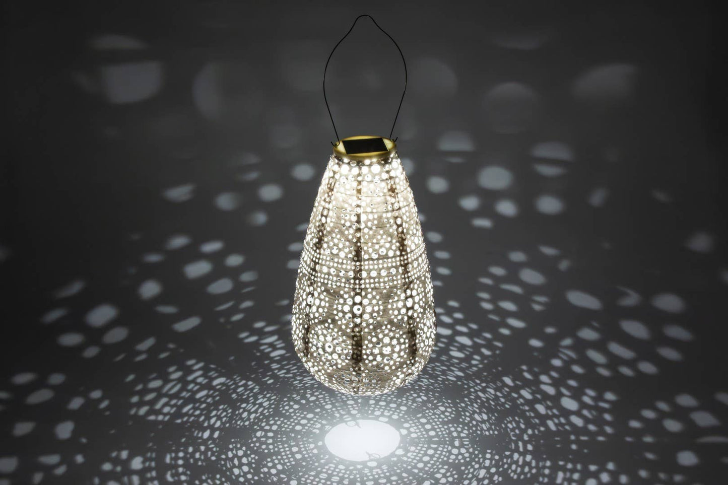 Stella BlossomTeardrop Solar Lantern - Pearl