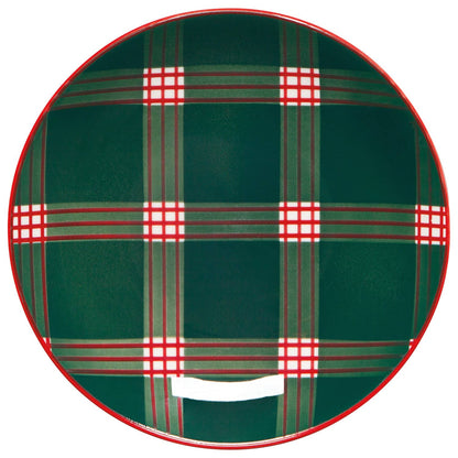 Holiday Plaid Appetizer Christmas Plates