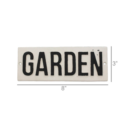 Cast Iron Garden Sign