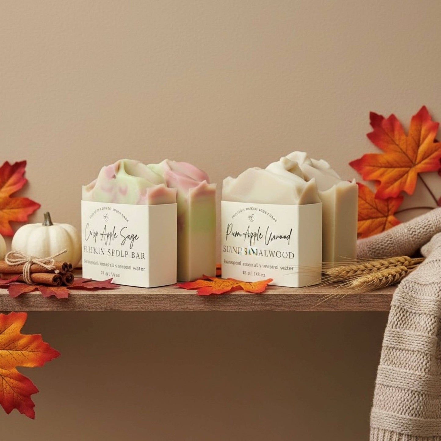 Pumpkin Sandalwood Handmade Soap Bar