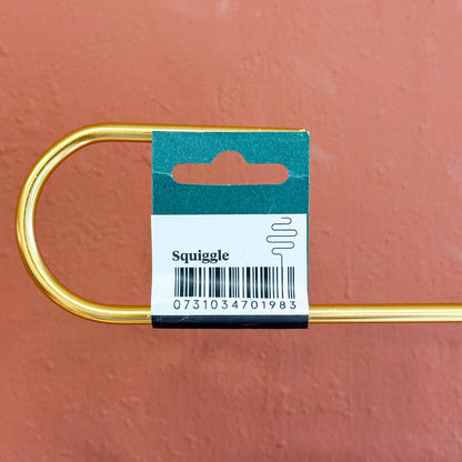 Golden plant stake from metal - Squiggle