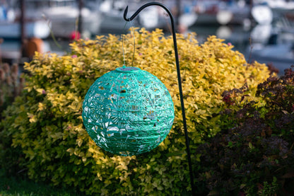 Stella Sunflower 12" Globe Solar Lantern - Jelly Mint