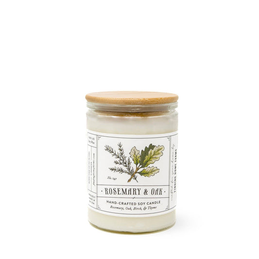 Soy Candle, Rosemary & Oak, Woody Scent, Year Round Scent