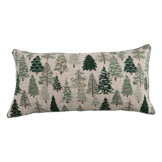 Cotton Linen Lumbar Pillow