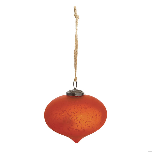 Rust Mercury Glass Finial Ornament