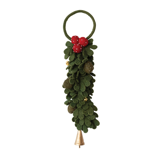 Felt Leaf Bell Door Hanger