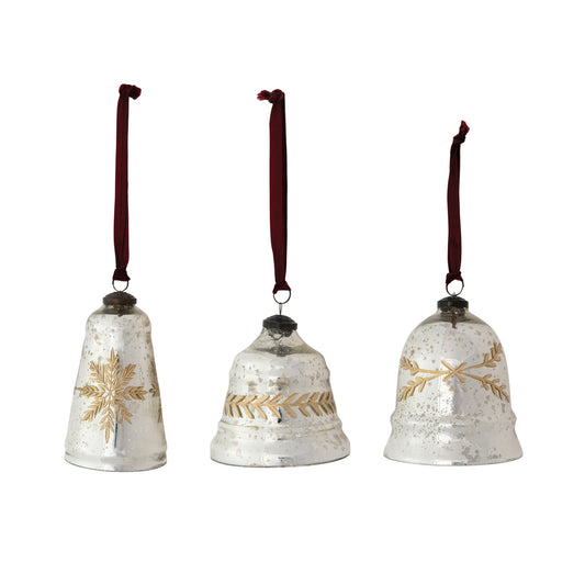 Mercury Glass Bell Ornament